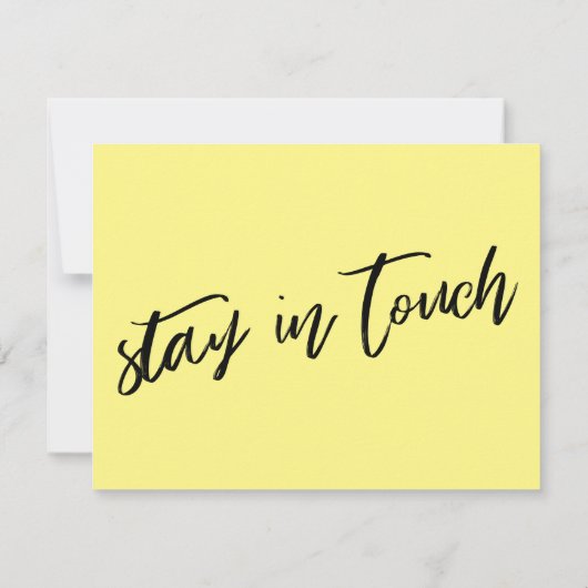 変更カジュアルは黄色の新しいアドレスカードに適している ノートカード (裏面)