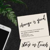 変更カジュアルはGood Cream New Address Card ノートカード