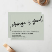 変更カジュアルはGood Sage Green New Address Card ノートカード (正面/裏面インサイチュ)