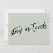 変更カジュアルはGood Sage Green New Address Card ノートカード (裏面)