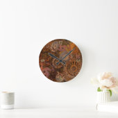 変更ギア- Steampunkギア&コグスウォールクロック ラウンド壁時計 (ホーム)