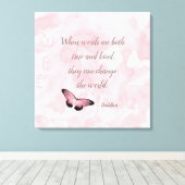 変更ザワールドブッダ引用文 キャンバスプリント (インサイチュ (ウッドフロア))