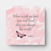 変更ザワールドブッダ引用文 フォトプラーク (正面)