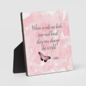 変更ザワールドブッダ引用文 フォトプラーク (正面)