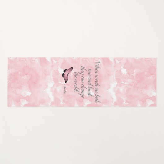 変更ザワールドブッダ引用文 ヨガマット (正面(横))