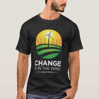 変更メンズTシャツのオバマの風 Tシャツ