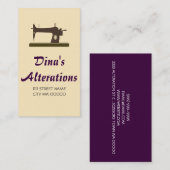 変更仕立て仕立て – 仕立て、仕立て 名刺 (正面/裏面)