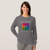 変更可能なカラー文字イメージのWomensスクリプトテンプレート Tシャツ (正面フル)