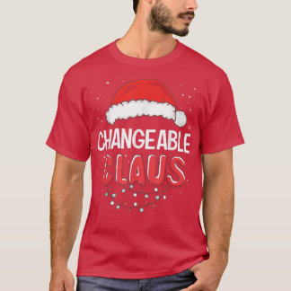 変更可能なサンタクロースのクリスマスマッチングコスチューム Tシャツ
