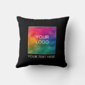 変更可能なテンプレートのアップロード追加ビジネスロゴ クッション (裏面)