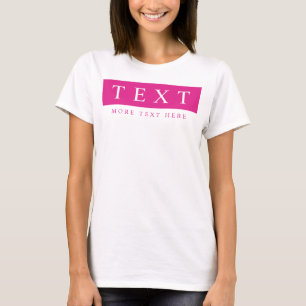 変更可能な文字ウモダンムメンズホットピンクテンプレート Tシャツ