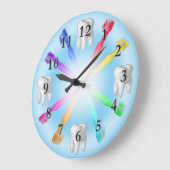 変更可能な背景色を有する歯科用時計 ラージ壁時計 (傾斜)