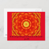 変更引用文ガンジー感動的語 ポストカード (正面/裏面)