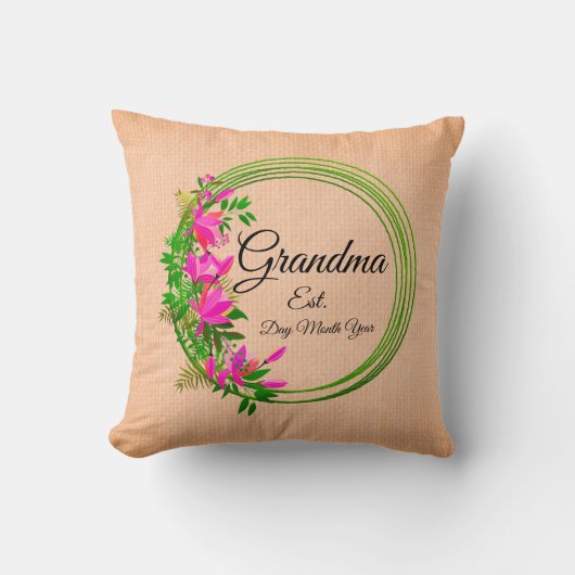 変更文字おばあちゃんエスト祖母の孫 クッション (正面)