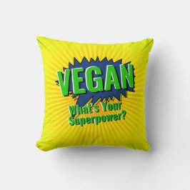 変更文字ビーガンスーパーパワー漫画スタイル文字 クッション