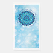 変更文字マッチングディワリブルー紙ゲストタオル (正面)