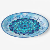 変更文字マッチングディワリブルー9"プレート ペーパープレート (アングル)