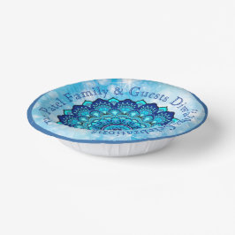 変更文字マッチングディワリブルー ペーパーボウル