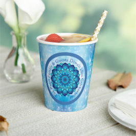 変更文字マッチングディワリブルー 紙コップ