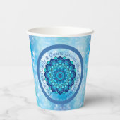 変更文字マッチングディワリブルー 紙コップ (裏面)