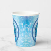 変更文字マッチングディワリブルー 紙コップ (右)