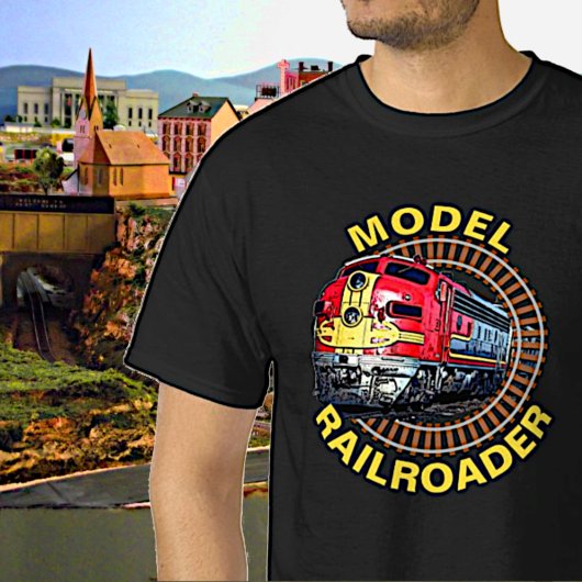 変更文字モデル鉄道車両レッドイエローディーゼルThr Tシャツ