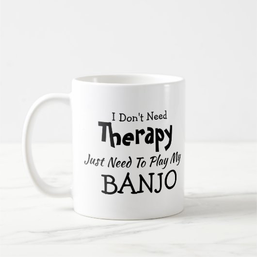 変更文字不要セラピーBANJO コーヒーマグカップ (左)