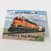 変更文字名の追加ディーゼル列車の父の日 カード