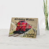 変更文字名の追加Steam Trainハッピーバースデー カード (正面)