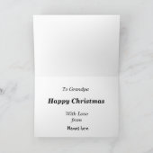 変更文字名を追加スチームトレインハッピークリスマス カード (内部)