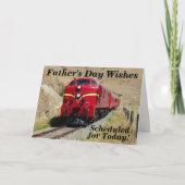 変更文字名を追加ディーゼルトレイン父の日 カード (正面)