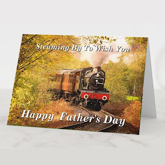 変更文字名を追加Steam Train Faters Day Card カード
