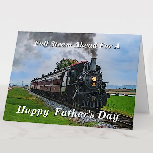 変更文字名を追加Steam Train Faters Day Card カード