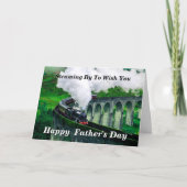 変更文字名を追加Steam Train Faters Day Card カード (正面)