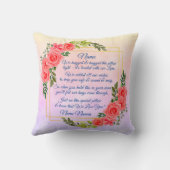 変更文字名前の追加フローラバラIハグ私たちは抱擁 クッション (裏面)