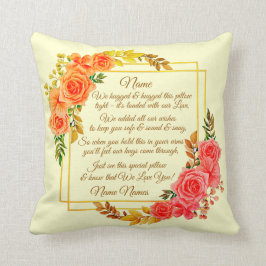 変更文字名前を追加クリームフローラ私たちは抱擁 クッション