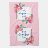 変更文字名前を追加Boho花羽祖母 キッチンタオル (縦)