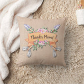 変更文字名前を追加Boho Flower Arrowsソフトブラウン クッション (ブランケット)