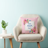 変更文字名前を追加Boho Flower Feather 最高の Mom クッション (椅子)