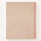 変更文字名前を追加Boho Rainbowハートアクアブラウン ノートブック (裏面)