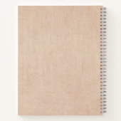 変更文字名前を追加Boho Rainbowハートソフトブラウン ノートブック (裏面)