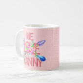 変更文字名Boho Arrows花NANNY大好き コーヒーマグカップ (正面左)