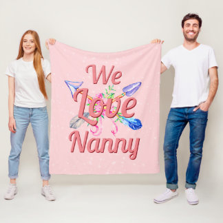 変更文字名Boho Arrows花NANNY大好き フリースブランケット