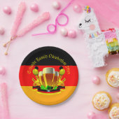 変更文字年10月20xxビールグラス7" ペーパープレート (パーティー)