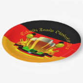 変更文字年10月20xxビールグラス9" ペーパープレート (アングル)