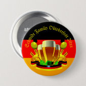 変更文字年10月20xxビールグラス 缶バッジ (正面&裏面)