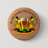 変更文字年10月20xxビールグラス 缶バッジ (正面)