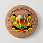 変更文字年10月20xxビールグラスB 缶バッジ (正面)