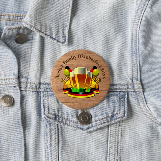 変更文字年10月20xxビールグラスB 缶バッジ (インサイチュ)