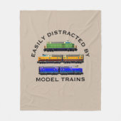 変更文字簡単に配車された鉄道模型ディーゼル フリースブランケット (正面)
